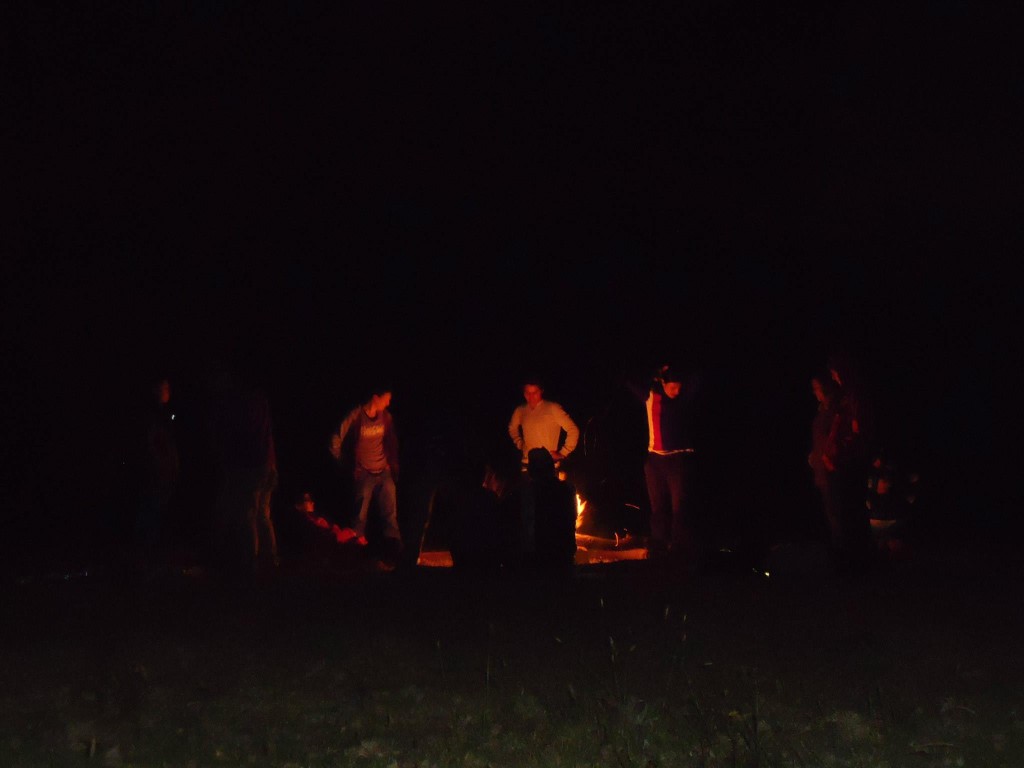Junto al fuego.